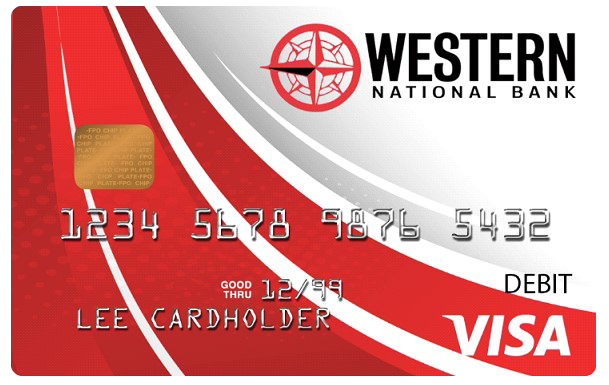 Red consumer card for western national bank